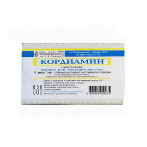 Кордиамин 25% (250 мг/мл) 1мл №10 ДАЛЬХИМФАРМ