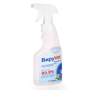 ВИРУVET Дезинфицирующее средство с ароматом белого чая (готовый к применению раствор), 0,5 л с триггером