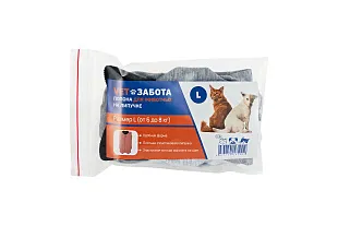 Попона VETЗАБОТА д/животных на липучке L (от 6 до 8 кг)цвет в асс.