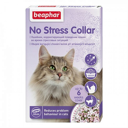 Беафар Ошейник No Stress Collar для кошек, 35 см