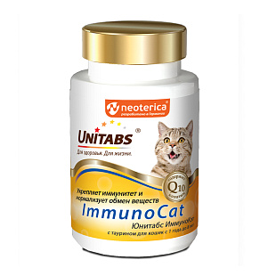 Юнитабс ImmunoCat с таурином для кошек с 1 года до 8 лет, 120таб