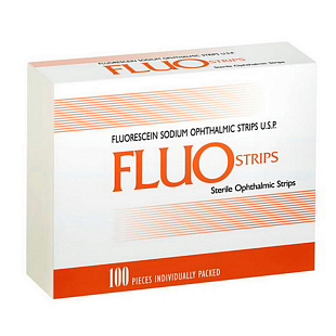Тест полоски офтальмологические с флуоресцеином FluoStrips №100 Тест полоски офтальмологические с флуоресцеином FluoStrips №100