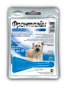 Фронтлайн Спот-он для собак 10-20 кг (M) – для защиты от клещей, блох в форме капель, №1
