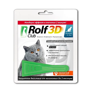 Рольф Клуб Капли 3D д/кошек свыше 4 кг №3 Рольф Клуб Капли 3D д/кошек свыше 4 кг №3
