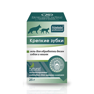 ПЧЕЛОДАР Крепкие Зубки Гель для обработки десен собак и кошек /  25гр. (4л)