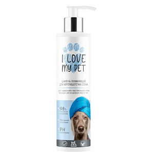Шампунь I LOVE MY PET увлажняющий для короткошерстных собак, 250мл Шампунь I LOVE MY PET увлажняющий для короткошерстных собак, 250мл