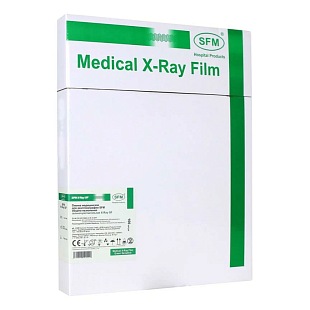 Пленка мед.рентгеновская 30*40см ЗЕЛЕНОЧУВСТ. Х-RAY GF лист №100 SFM HOSPITAL PRODUCTS