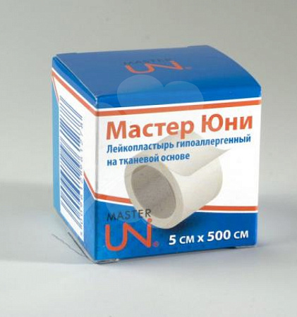 Лейкопластырь неткан г/ал. кат. 5*500см Мастер Юни
