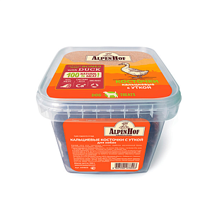 АльпенХофф Косточки кальциевые с уткой для собак 450 г