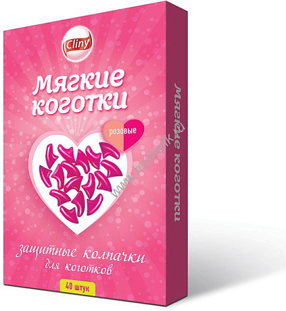 Клини коготки мягкие розовые, 40 шт. уп.