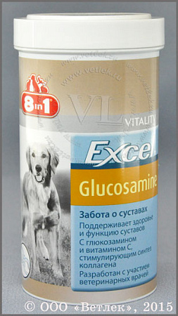 8in1 Excel Glucosamine 110 табл. - кормовая добавка для суставов собак