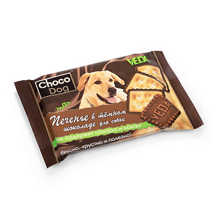 Печенье в тёмном шоколаде CHOCO DOG 30г
