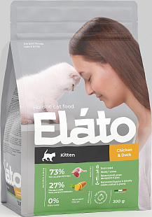 ЭЛАТО Elato Holistic корм для котят с курицей и уткой, 300г