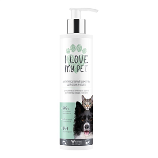 Шампунь I LOVE MY PET антипаразитарный для собак и кошек Шампунь I LOVE MY PET антипаразитарный для собак и кошек