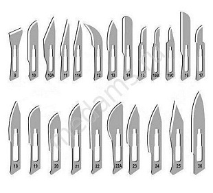 Лезвия для скальпеля № 22 из углеродистой стали,( уп. 100 шт), Apexmed, арт. 0601-01-22