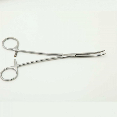 Зажим к/о зубчатый изогнутый  № 2 196мм