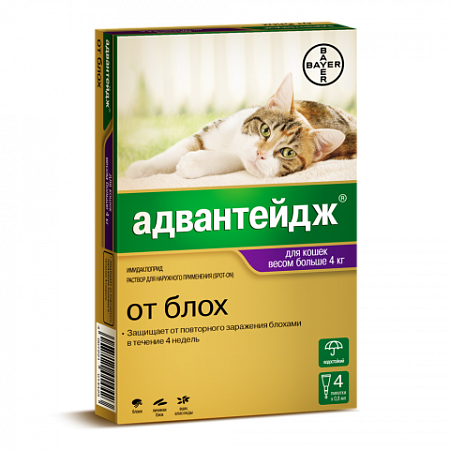 Адвантейдж 80 д/кошек свыше 4 кг №4