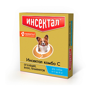 Инсектал Комбо Капли для собак 1-4кг 3 шт.