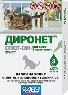 Диронет спот-он для котят