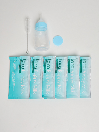 Набор для кормления щенков Lora Puppy milk (180 гр+бутылка и щетка)
