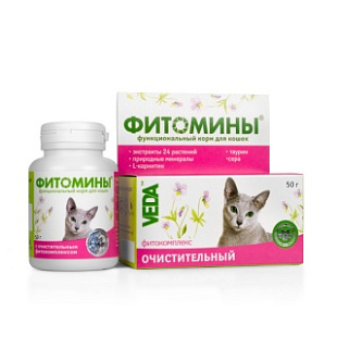 ФИТОМИНЫ функц. корм для кошек с очистительным фитокомплексом 50г