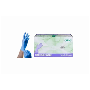 Перчатки НИТРИЛОВЫЕ см. н/ст. разм. 6-7 S №100 н/опудр. СИНИЕ SF MEDICAL PRODUCTS