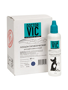 Лосьон Doctor VIC гигиенический для ушей кошек и собак, фл. 60 мл