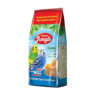 Корм Happy Jungle для волнистых попугаев 900г