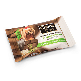 Шоколад молочный с воздушным рисом CHOCO DOG 15 г